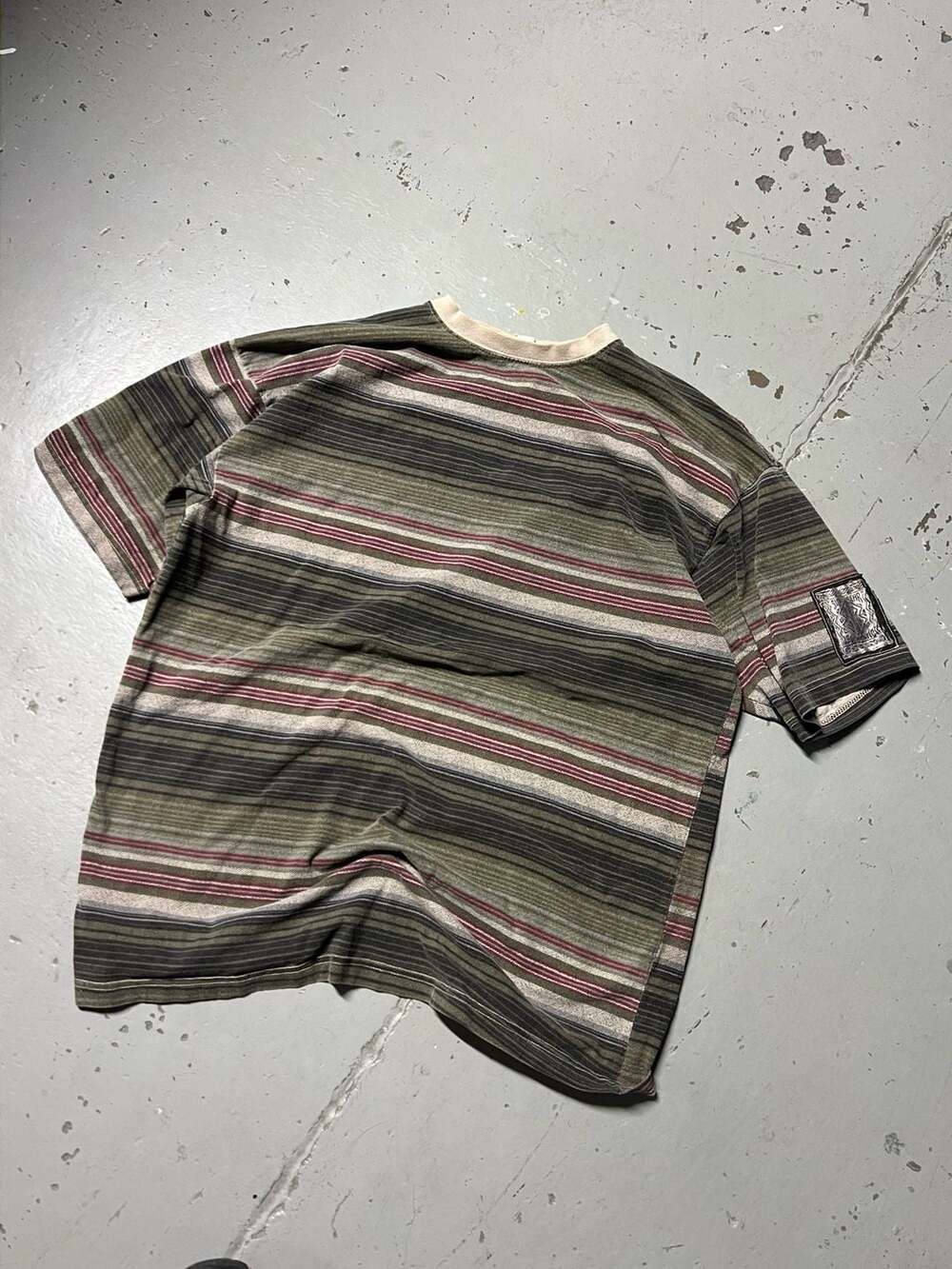 Pro Spirit Striped Short Sleeve T-Shirt XL Green Red White
